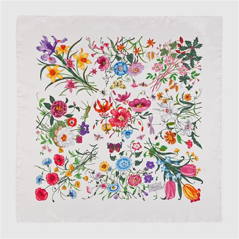 gucci floral scarf grace kelly|gucci scarf with flowers.